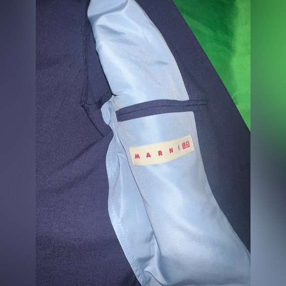 Uniqlo x Marni Men’s Tailored Navy Blue Blazer size Small - Picture 7 of 8